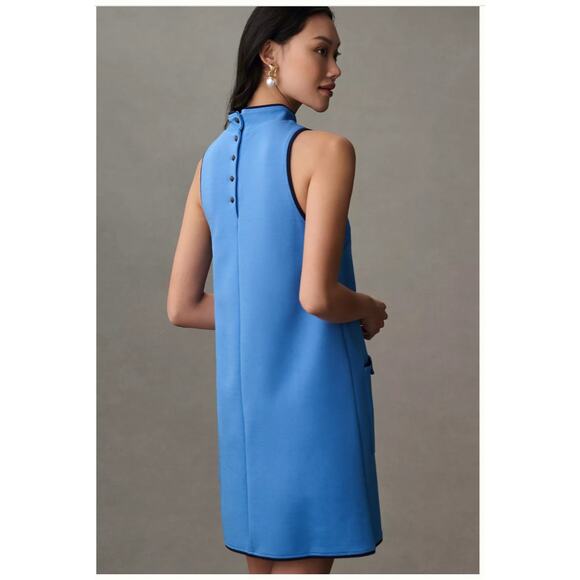 Anthropologie Maeve Sleeveless Mock-Neck Mini Shirt Dress Gogo 70's Size XL - Picture 12 of 15